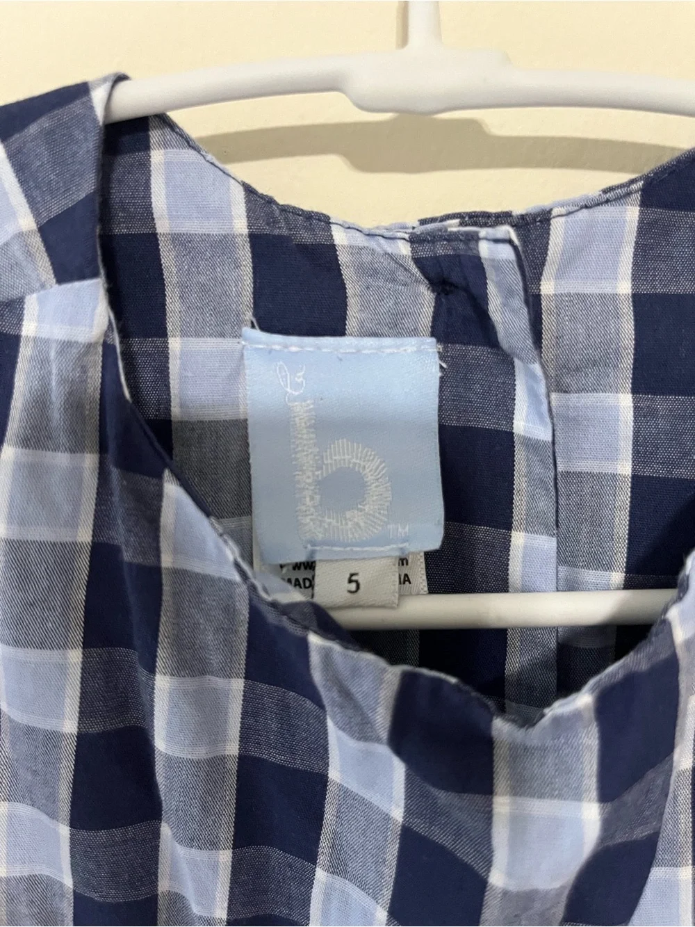 Bella Bliss Plaid Blue Smocked Girls Dress